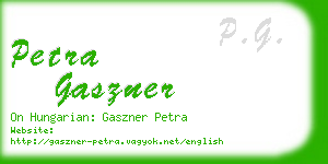 petra gaszner business card